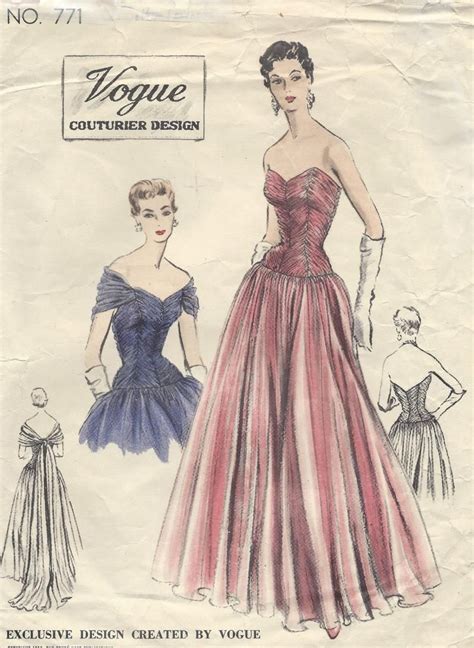 Vintage Vogue Sewing Pattern B Evening Dress Evening Etsy Uk