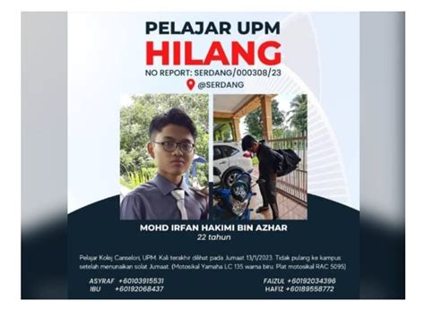 Penuntut UPM Hilang Ditemui Selamat Di Johor