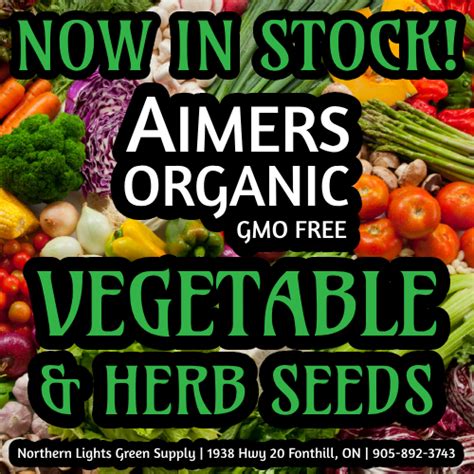 Aimers Organic Gmo Free Vegetable Herb Seeds Are Now In Stock For