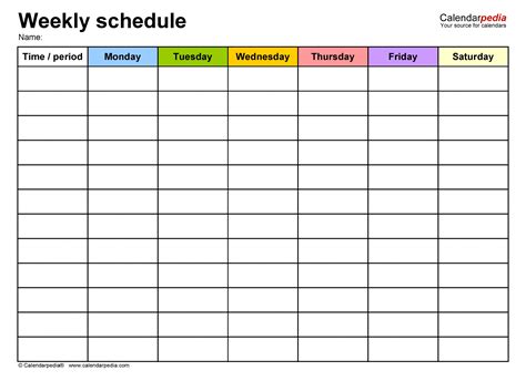 Catch Monday Thru Sunday Checklist Template | Best Calendar Example