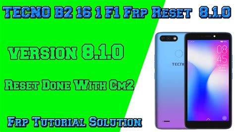 Tecno B F Frp Reset By Fts Youtube