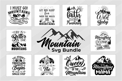 Mountains SVG Bundle Graphic By Shahtech50 Creative Fabrica