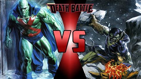 Martian Manhunter Vs Super Skrull Dc Vs Marvel A Hero Vs Villain Fight Between Green