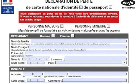 Cerfa Formulaire Renouvellement Carte D Identite Formulaire Cerfa Carte D Identite Carte De