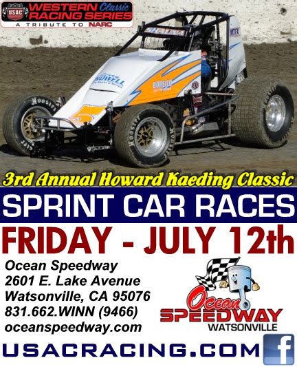 Usac Western Classic Sprints Invade Watsonville For Howard Kaeding