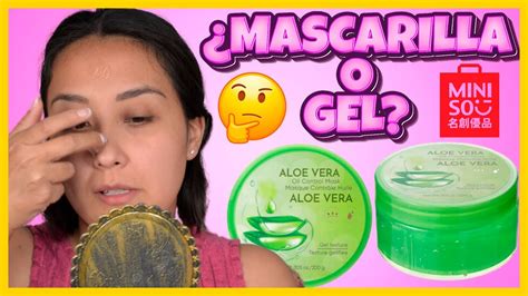 Loe Vera Miniso Para Control De Grasa Mascarilla O Gel Nadia