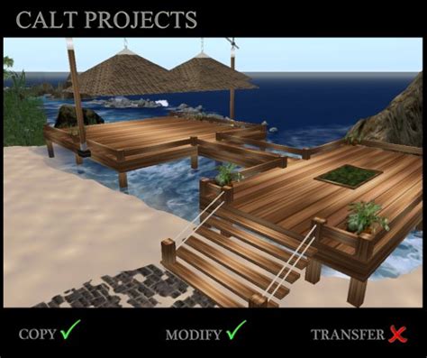 Second Life Marketplace Deck M1 Blond Full Perm