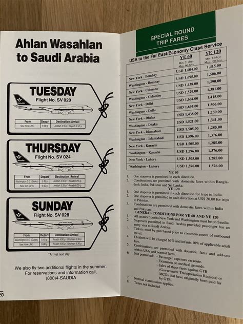 Saudia Airlines S Profile Brochure B Seat Chart Route Map