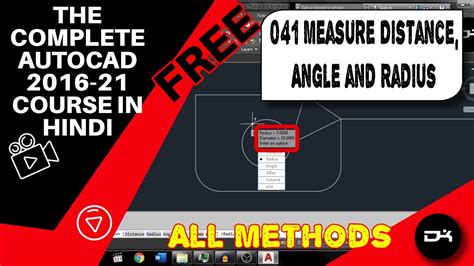 How To Measure Distance Angle And Radius Complete Tutorial In Autocad