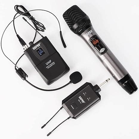 SGPRO Bodypack Headset And Handheld Wireless Microphone Set With Mini