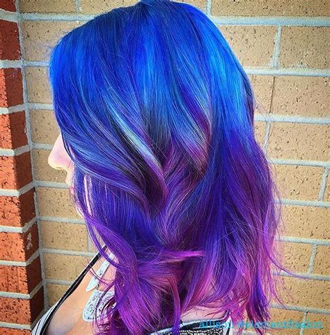 Blue Navy Purple Pink Galaxy Rainbow Mermaid Unicorn Hair Neon Hair