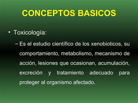 Toxicologia Principios De ToxicologíA ClíNica PPT