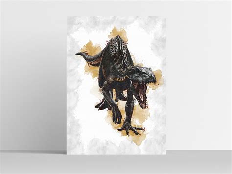 SCORPIUS REX POSTER Dinosaur Poster Scorpius Rex Print Watercolor Art Wall Art Printable Art ...