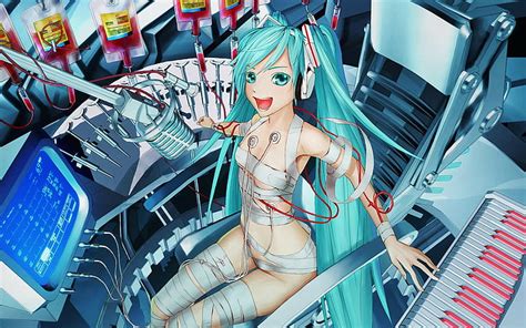 実験室の初音ミク、 緑髪の女性漫画キャライラスト、 初音、 ミク、 実験室、 アニメ、 Hdデスクトップの壁紙 Wallpaperbetter