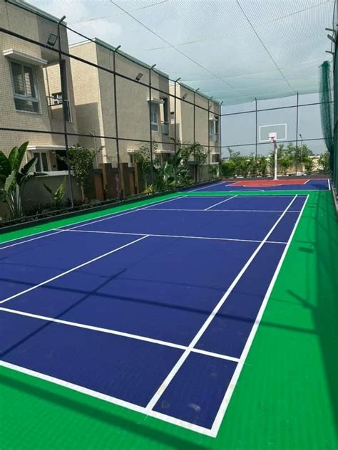 Multicolor Glossy Acrylic Sports Flooring At Sq Ft In Coimbatore