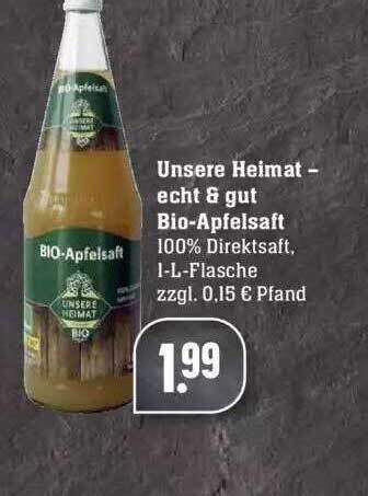 Unsere Heimat Bio Apfelsaft Angebot Bei Edeka