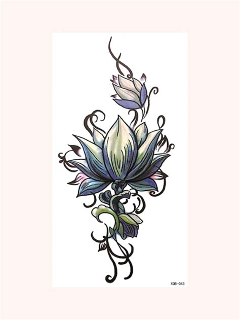 1sheet Flower Pattern Tattoo Sticker