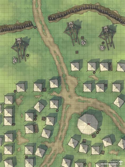 Siege Camp 30x40 Battlemaps Fantasy City Map Fantasy World Map