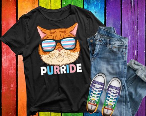 Transgender Purride Cat LGBTQ Month Gay Rights Pride Week Etsy