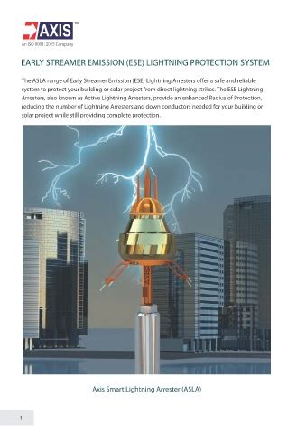 Early Streamer Emission Lightning Arrester System Shelly Lighting