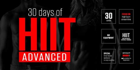 30 Days Of Hiit Advanced 30 Days Of Hiit Hiit 30 Day Workout Plan