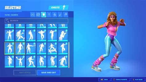 Fortnite Aerobic Assassin Doing Rare Emotes In Locker For Tiktok Sugar