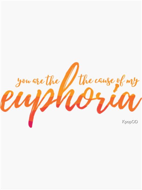 Bts Euphoria Sticker By Kpopod Redbubble