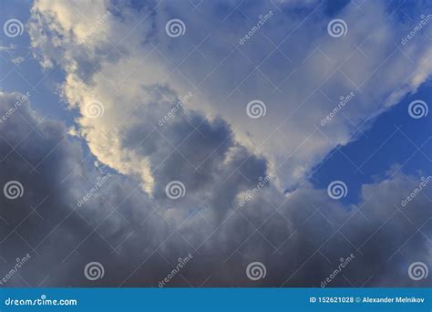 Storm clouds at sunset stock photo. Image of cloudscape - 152621028