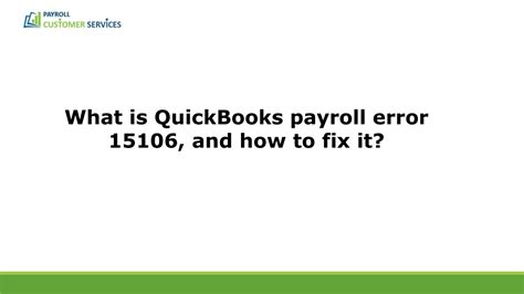 Ppt How To Troubleshoot Quickbooks Payroll Error With Easy