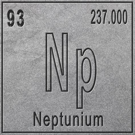 Premium Photo | Neptunium chemical element sign with atomic number and ...