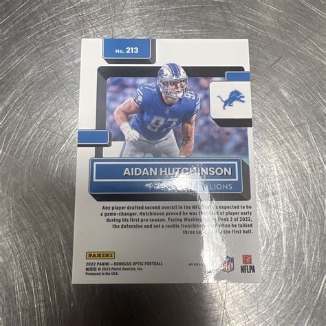 Aidan Hutchinson Purple Shock Prizm Panini Donruss Optic Rated