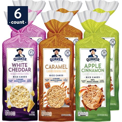 Quaker Gluten Free Rice Cakes Variety Pack 6 Bags Walmart