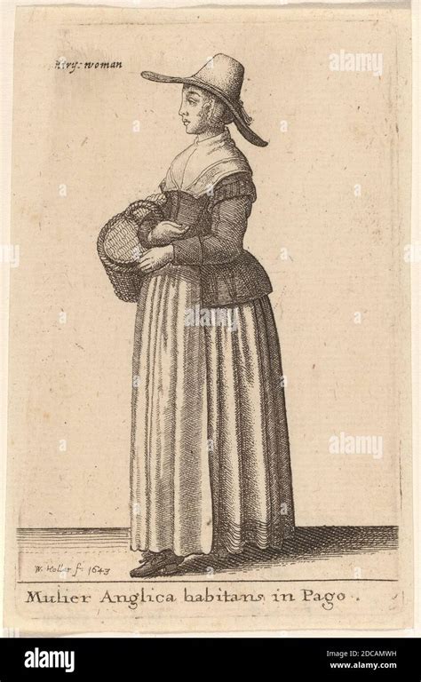 Wenceslaus Hollar Artist Bohemian 1607 1677 Mulier Anglica