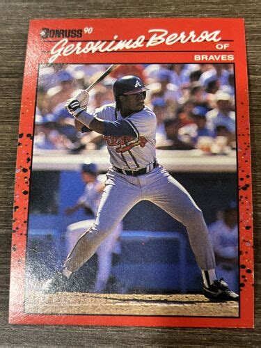 ERROR NO DOT 1990 DONRUSS BASEBALL CARD 104 GERONIMO BERROA BRAVES