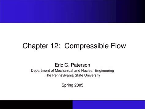 PPT Chapter 12 Compressible Flow PowerPoint Presentation Free