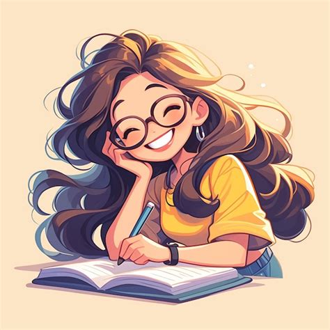 Una chica latina de veinte años estudiando para los exámenes Vector Premium generado con IA