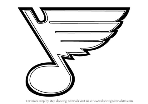 How to Draw St. Louis Blues Logo (NHL) Step by Step | DrawingTutorials101.com