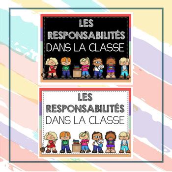 Les Responsabilit S Dans La Classe By La Classe D Adapt Tpt