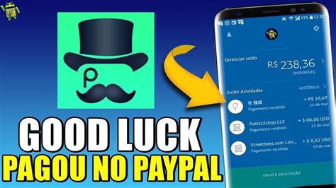 Good Luck Novo App para Ganhar Dinheiro no PayPal Fácil