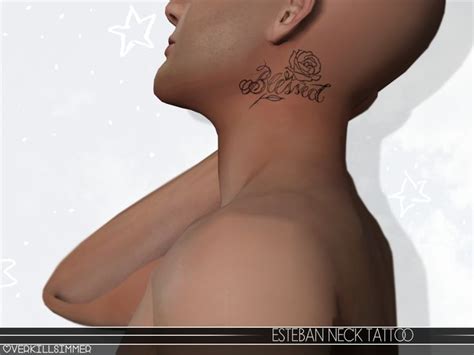 Esteban Neck Tattoo Overkill Simmer Sims 4 Tattoos Sims 4 Sims