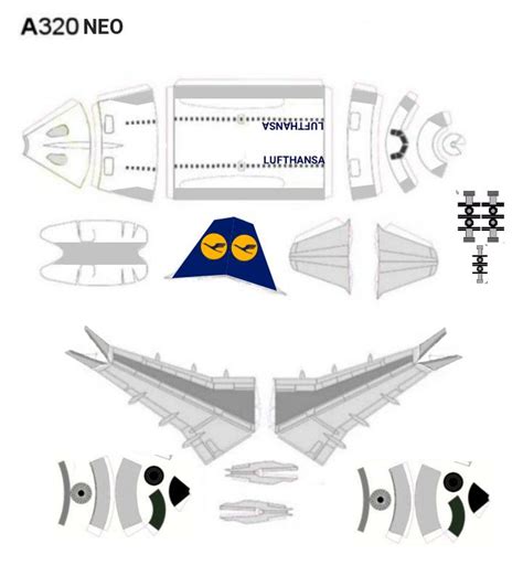 Airbus A320 NEO LUFTHANSA Scissors Planes Serie 300 Em 2024 Azul