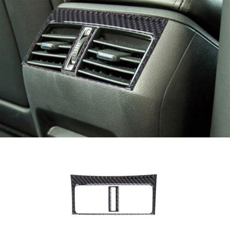 Pcs Carbon Fiber Interior Rear Air Vent Outlet Cover Trim Fit For