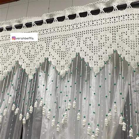 Pin On Bando De Cortina Croche Crochet Curtains Crochet Curtain