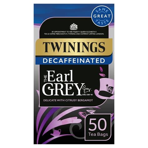 Twinings Earl Grey Decaffeinated 50 Teabags 125g Tesco Groceries