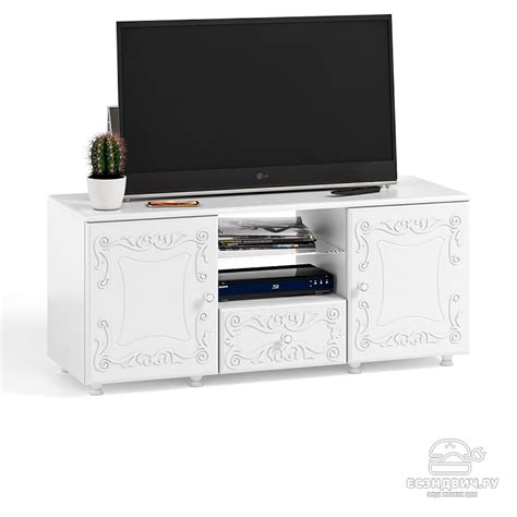 Тумба ТВ "Римини"(МДФ)(Белый/Белое дерево)/Vs/ИТ-25. Купить Тумбы под ...