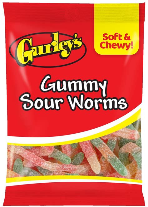 GUMMY SOUR WORMS 4.5 OZ 12 PER BOX - Midwest Distribution