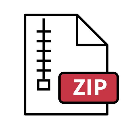 red zip file icon compressed file archive vector  vector