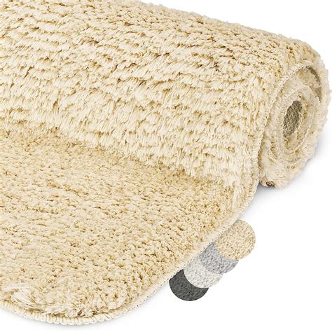 Beautissu Bath Mat 100x60 Cm BeauMare FL Non Slip Shower Mat Shaggy