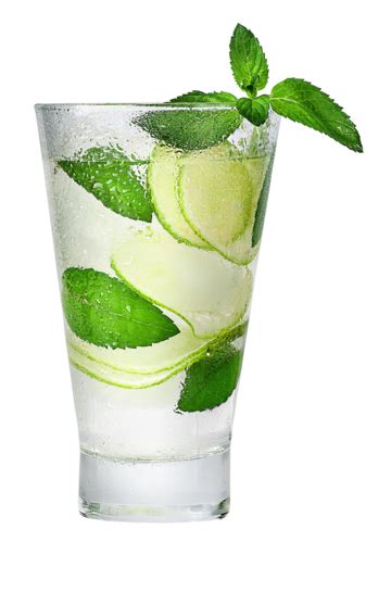 Mojitos In Sweaty Glass Beverage Isolated Mint Cold Png Transparent