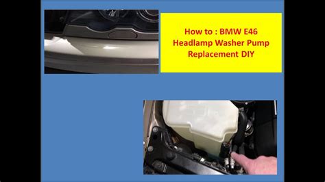 How To Replace Headlight Washer Pump Bmw E Diy Youtube